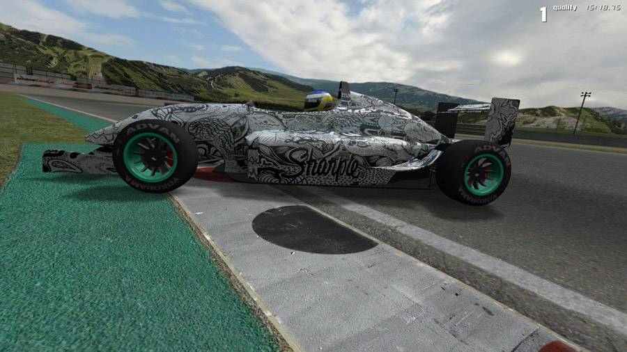 Kyoto showing hi-res curbs, tarmac/lines, background, some signs, and my awesome sharpie skin